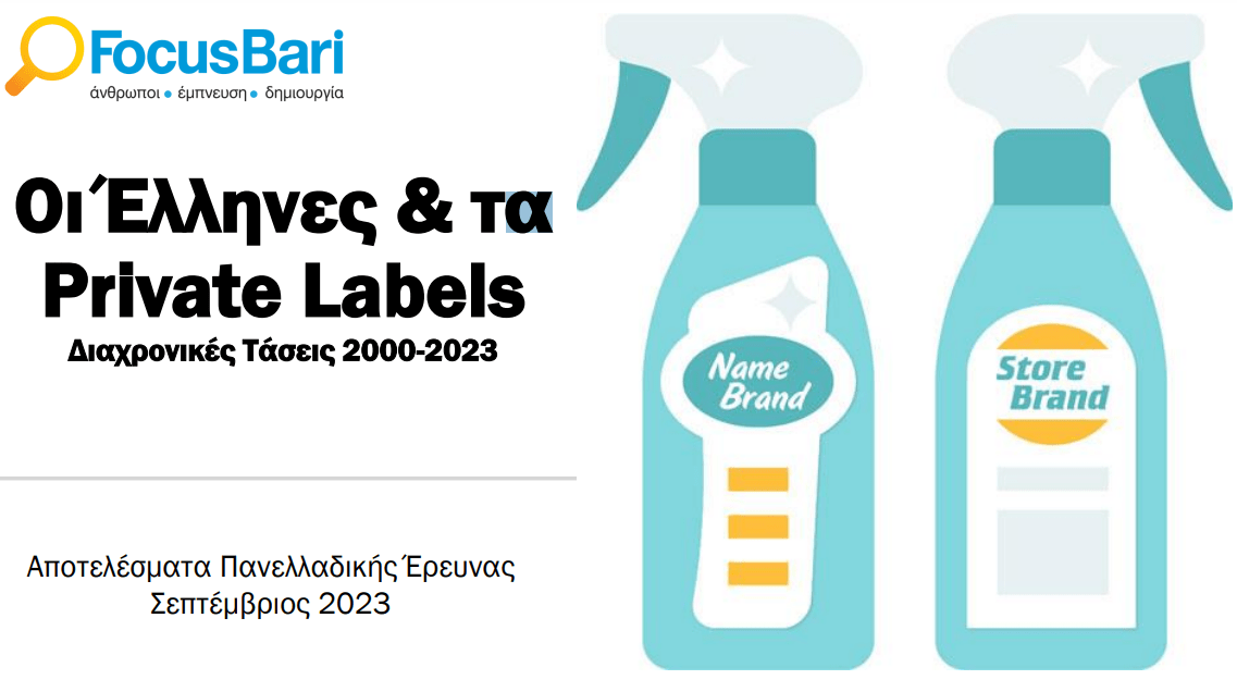 Οι Έλληνες &#038; τα Private Labels Διαχρονικές Τάσεις 2000-2023 | Νέα Πανελλήνια έρευνα από τη Focus Bari